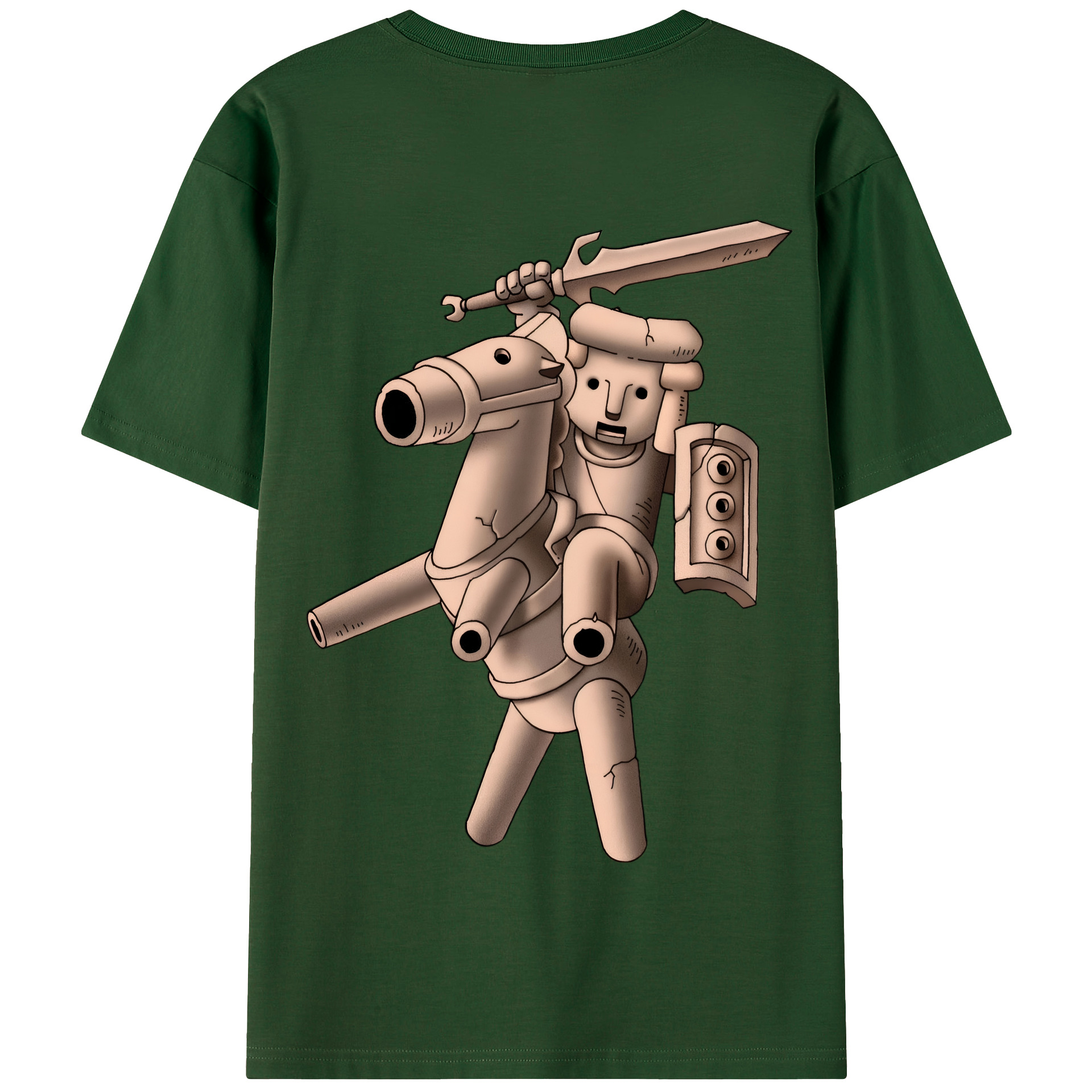 （画像用） ドラゴンクエスト Doragon Kuesuto Dragon Quest 綿100％半袖Tシャツ（背面プリント）